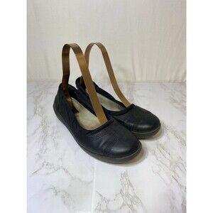 CLARKS Cloudsteppers Caddell Dash Black Wedge Slip On Shoes Women's US 9